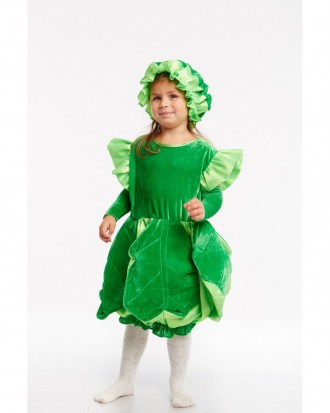 Детский маскарадный костюм "Капуста"
 Костюм состоит из: :платье, шапочка, рукав. . фото 2