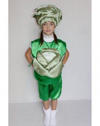 Детский маскарадный костюм "Капуста"
 Костюм состоит из: жилета с изображением о. . фото 2