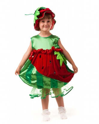 Дитячий карнавальний костюм "Арбуз"
 Костюм складається з: головний убір, плаття. . фото 2