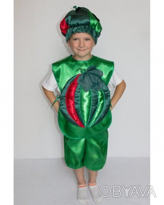 Детский карнавальный костюм "Арбуз"
 Костюм состоит из: жилета с изоб. . фото 1