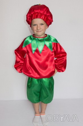 Детский карнавальный костюм " Помидор "
 Костюм состоит из: жилета с изображение. . фото 1