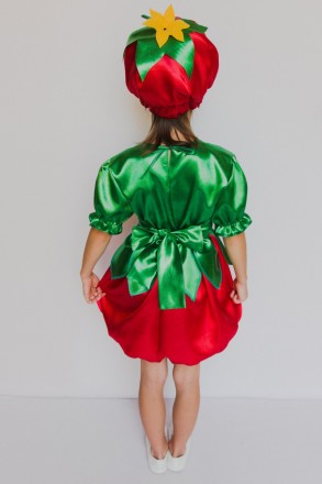 Детский карнавальный костюм " Помидор "
 Костюм состоит из: головной убор, плать. . фото 3