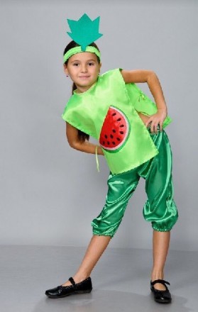 Детский карнавальный костюм "Арбуз"
 Костюм состоит из: жилета с изображением яг. . фото 2
