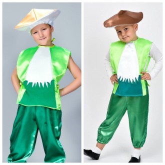 Дитячий маскарадний костюм "Гриб"
Костюм складається з: жилета, штанів і шапочки. . фото 2