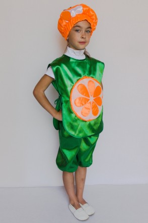 Карнавальний дитячий костюм "Апельсин" 
 Костюм складається з: жилета, штанів і . . фото 3