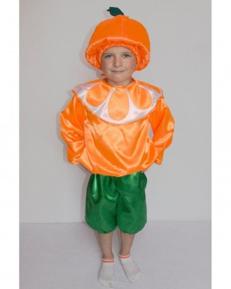 Карнавальный детский костюм "Апельсин" 
 Костюм состоит из: головной убор, рубаш. . фото 2