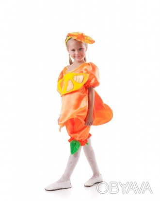 Карнавальний дитячий костюм "Апельсин" для дівчинки
 Костюм складається з: голов. . фото 1