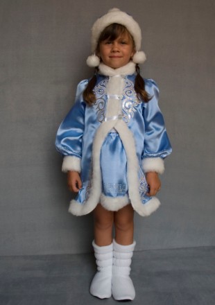 Детский карнавальный костюм для девочки «СНЕГУРОЧКА»
Основная ткань: атлас
Отдел. . фото 3