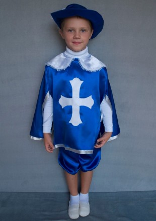Дитячий карнавальний костюм для хлопчика «МУШКЕТОР».
Основна тканина: атлас.
Зам. . фото 2