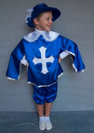 Дитячий карнавальний костюм для хлопчика «МУШКЕТОР».
Основна тканина: атлас.
Зам. . фото 3