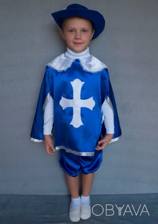 Дитячий карнавальний костюм для хлопчика «МУШКЕТОР».
Основна тканина: атлас.
Зам. . фото 1