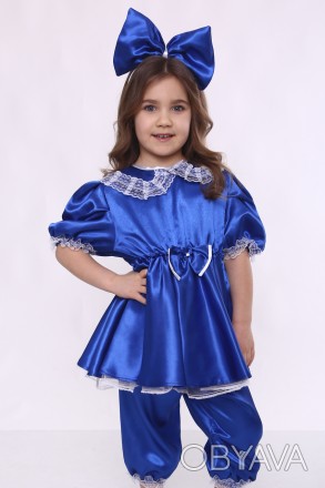 Детский карнавальный костюм для девочки «МАЛЬВИНА».
Основная ткань: атлас;
Отдел. . фото 1