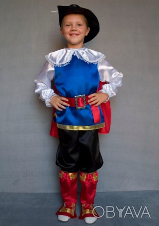 Детский карнавальный костюм для мальчика «КОТ В САПОГАХ»
Основная ткань: атлас
З. . фото 1