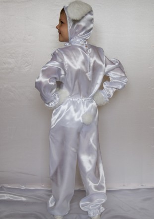 Детский карнавальный костюм «ЗАЙЧИК» белый
Основная ткань: атлас;
Отделочная тка. . фото 3