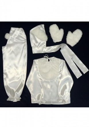 Детский карнавальный костюм «ЗАЙЧИК» белый
Основная ткань: атлас;
Отделочная тка. . фото 4