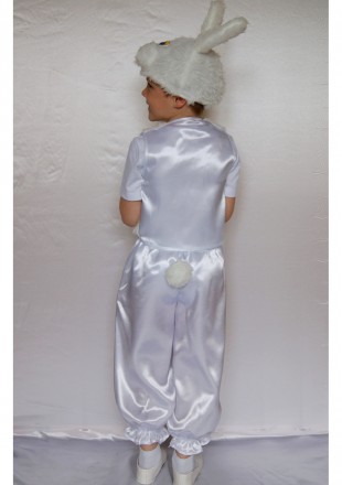 Детский карнавальный костюм «ЗАЙЧИК» белый
Основная ткань: атлас;
Отделочная тка. . фото 3