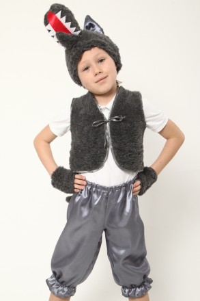 Детский карнавальный костюм для мальчика «ВОЛК».
Основная ткань: атлас;
Отделочн. . фото 2