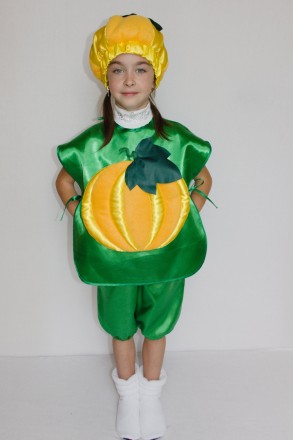 Дитячий карнавальний костюм «ГАРБУЗ».
Основна тканина: атлас;
Наповнювач: синтеп. . фото 2