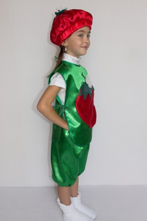 Детский карнавальный костюм «КЛУБНИКА».
Основная ткань: атлас;
Наполнитель: синт. . фото 3
