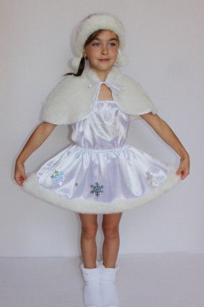 Детский карнавальный костюм для девочки "СНЕЖИНКА №2"
Основная ткань: атлас
Отде. . фото 2