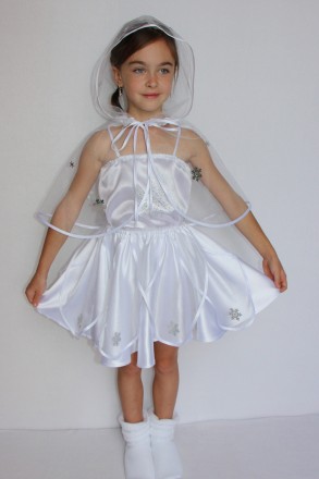 Детский карнавальный костюм для девочки "СНЕЖИНКА №1"
Основная ткань: атлас
Отде. . фото 2