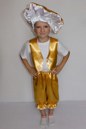 Детский карнавальный костюм для мальчика «ГРИБ ЛИСИЧКА».
Основная ткань: атлас;
. . фото 2