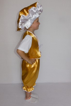 Детский карнавальный костюм для мальчика «ГРИБ ЛИСИЧКА».
Основная ткань: атлас;
. . фото 3