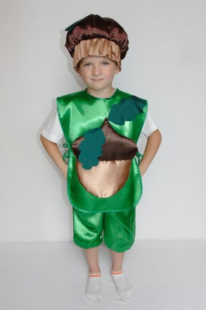 Дитячий карнавальний костюм «ЖОЛУДЬ».
Основна тканина: атлас;
Наповнювач: синтеп. . фото 2