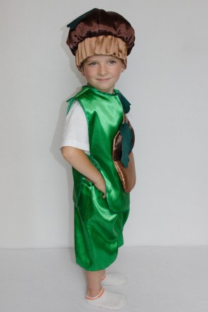 Дитячий карнавальний костюм «ЖОЛУДЬ».
Основна тканина: атлас;
Наповнювач: синтеп. . фото 3