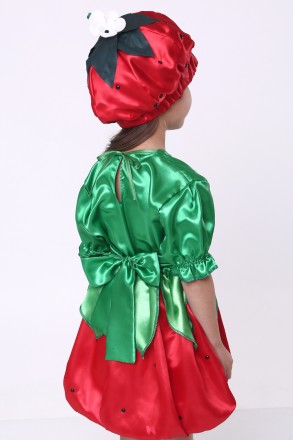 Детский карнавальный костюм для девочки «КЛУБНИКА».
Основная ткань: атлас;
Напол. . фото 4