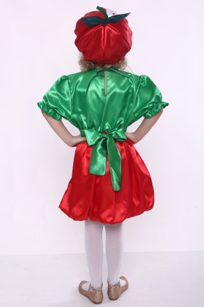 Дитячий карнавальний костюм для дівчинки «ЯБЛУКО».
Основна тканина: атлас;
Напов. . фото 5