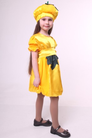 Дитячий карнавальний костюм для дівчинки «ГАРБУЗ».
Основна тканина: атлас;
Оброб. . фото 4