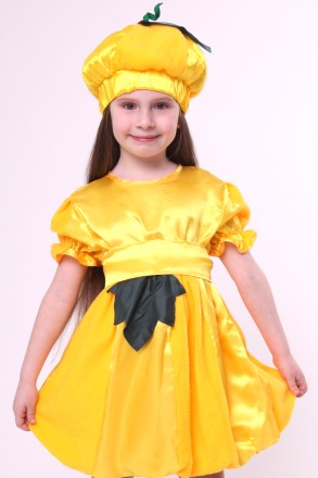Дитячий карнавальний костюм для дівчинки «ГАРБУЗ».
Основна тканина: атлас;
Оброб. . фото 2