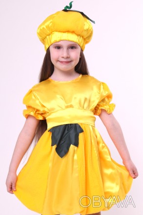 Дитячий карнавальний костюм для дівчинки «ГАРБУЗ».
Основна тканина: атлас;
Оброб. . фото 1