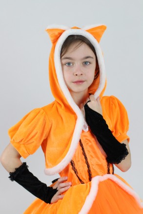 Дитячий карнавальний костюм для дівчинки «ЛИСИЧКА».
Основна тканина: велюр;
Обро. . фото 6