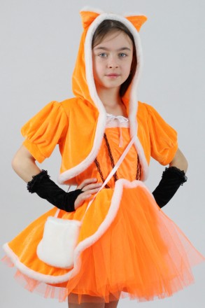 Дитячий карнавальний костюм для дівчинки «ЛИСИЧКА».
Основна тканина: велюр;
Обро. . фото 2