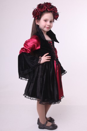 Детский карнавальный костюм для девочки «ВАМПИРША».
Основная ткань: велюр;
Отдел. . фото 3