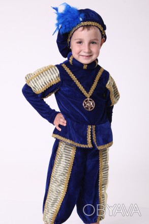 Дитячий карнавальний костюм для хлопчика «ПРИНЦ».
Основна тканина: велюр;
Обробн. . фото 1