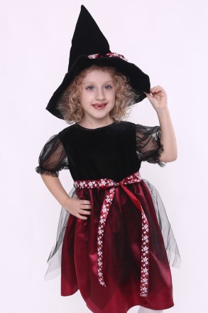 Детский карнавальный костюм для девочки «ВЕДЬМОЧКА».
Основная ткань: велюр;
Отде. . фото 2