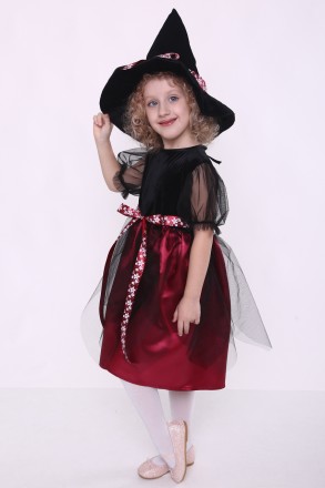 Детский карнавальный костюм для девочки «ВЕДЬМОЧКА».
Основная ткань: велюр;
Отде. . фото 4