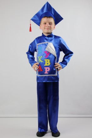 Дитячий карнавальний костюм для хлопчика "БУКВАР"
Основна тканина: атлас.
Заміри. . фото 2