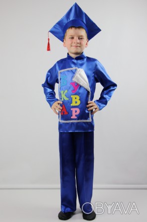 Детский карнавальный костюм для мальчика "БУКВАРЬ"
Основная ткань: атлас.
Замеры. . фото 1