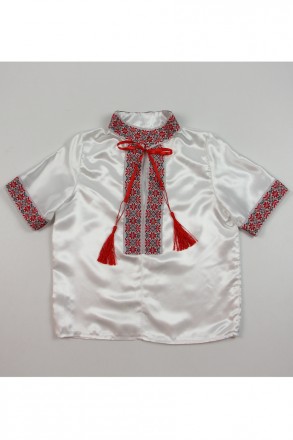 Детская рубашка для мальчика "ВЫШИВАНКА"
Основная ткань: атлас.
Замеры:
Длина ру. . фото 5