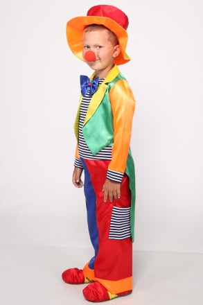 Детский карнавальный костюм для мальчика "КЛОУН".
Основная ткань: атлас;
Отделоч. . фото 4
