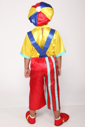 Дитячий карнавальний костюм для хлопчика "КЛОУН".
Основна тканина: атлас;
Оздобл. . фото 4