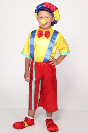 Дитячий карнавальний костюм для хлопчика "КЛОУН".
Основна тканина: атлас;
Оздобл. . фото 3