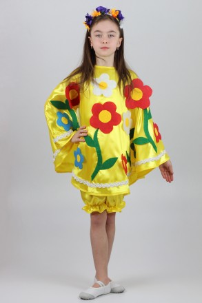 Детский карнавальный костюм для девочки «ВЕСНА-ЛЕТО».
Основная ткань: атлас;
Отд. . фото 3