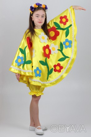 Детский карнавальный костюм для девочки «ВЕСНА-ЛЕТО».
Основная ткань: атлас;
Отд. . фото 1