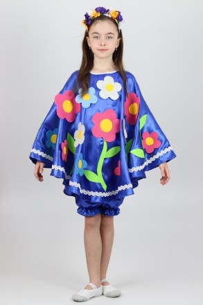 Детский карнавальный костюм для девочки «ВЕСНА-ЛЕТО».
Основная ткань: атлас;
Отд. . фото 3