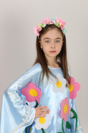 Детский карнавальный костюм для девочки «ВЕСНА-ЛЕТО».
Основная ткань: атлас;
Отд. . фото 5
